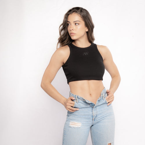 Rib Tank Top Negro Soho