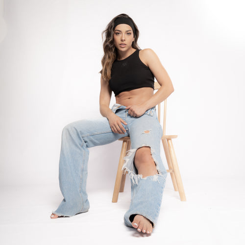 Rib Tank Top Negro Soho