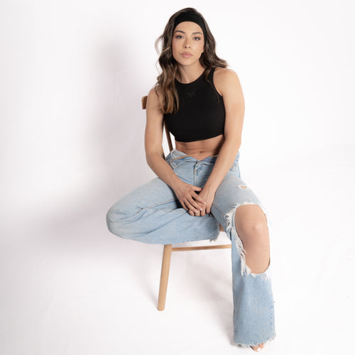 Rib Tank Top Negro Soho