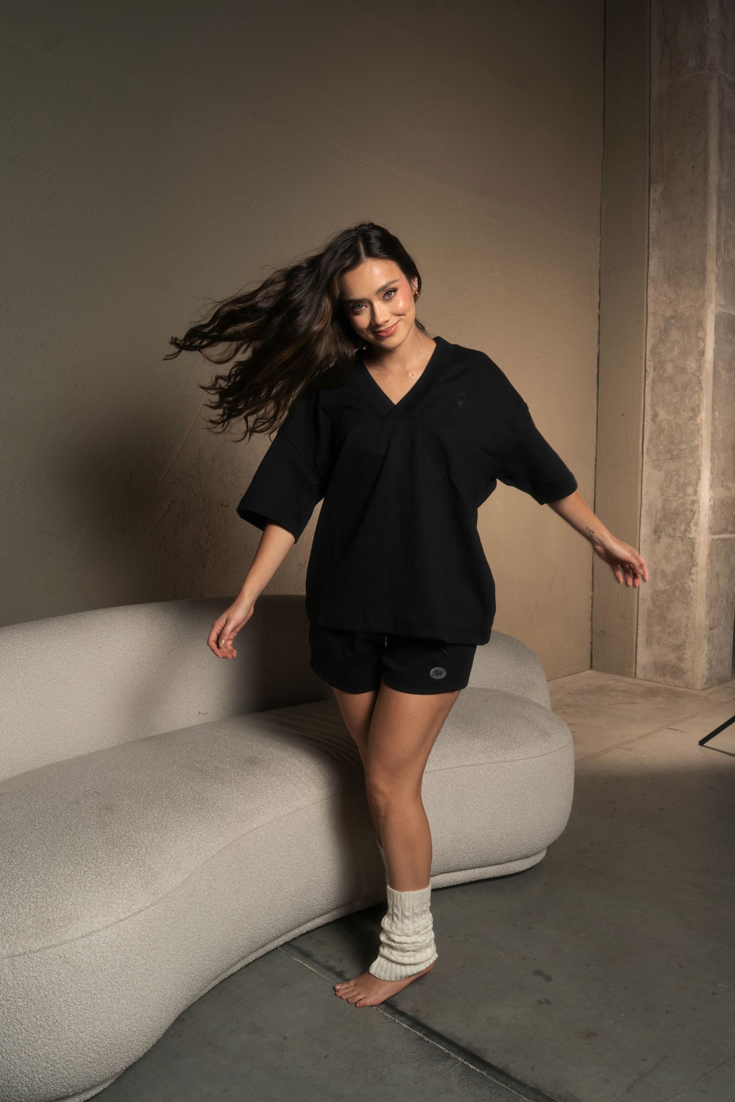 Classic mini short Women Negro