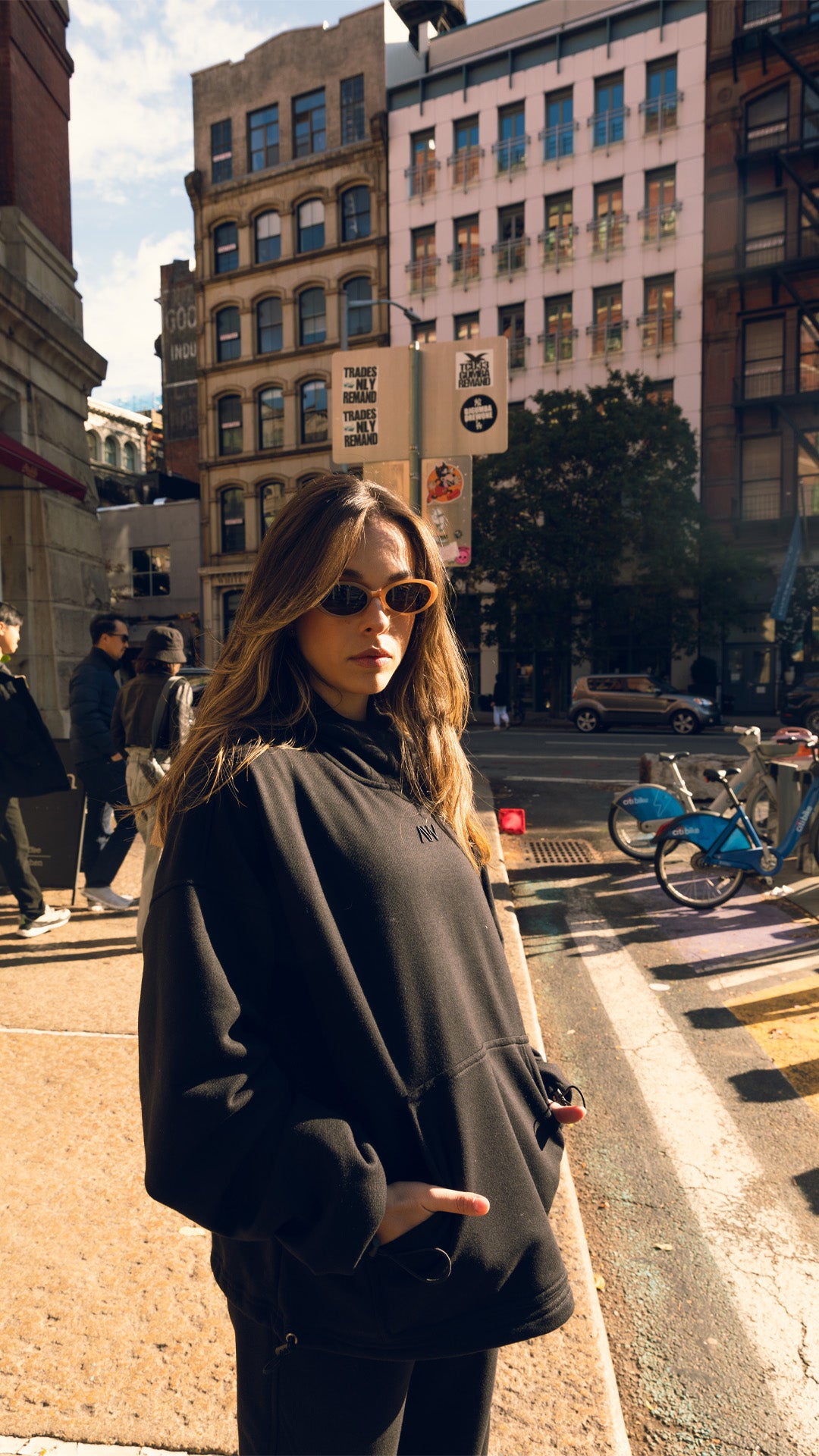 Overzised Hoodie Women Negro