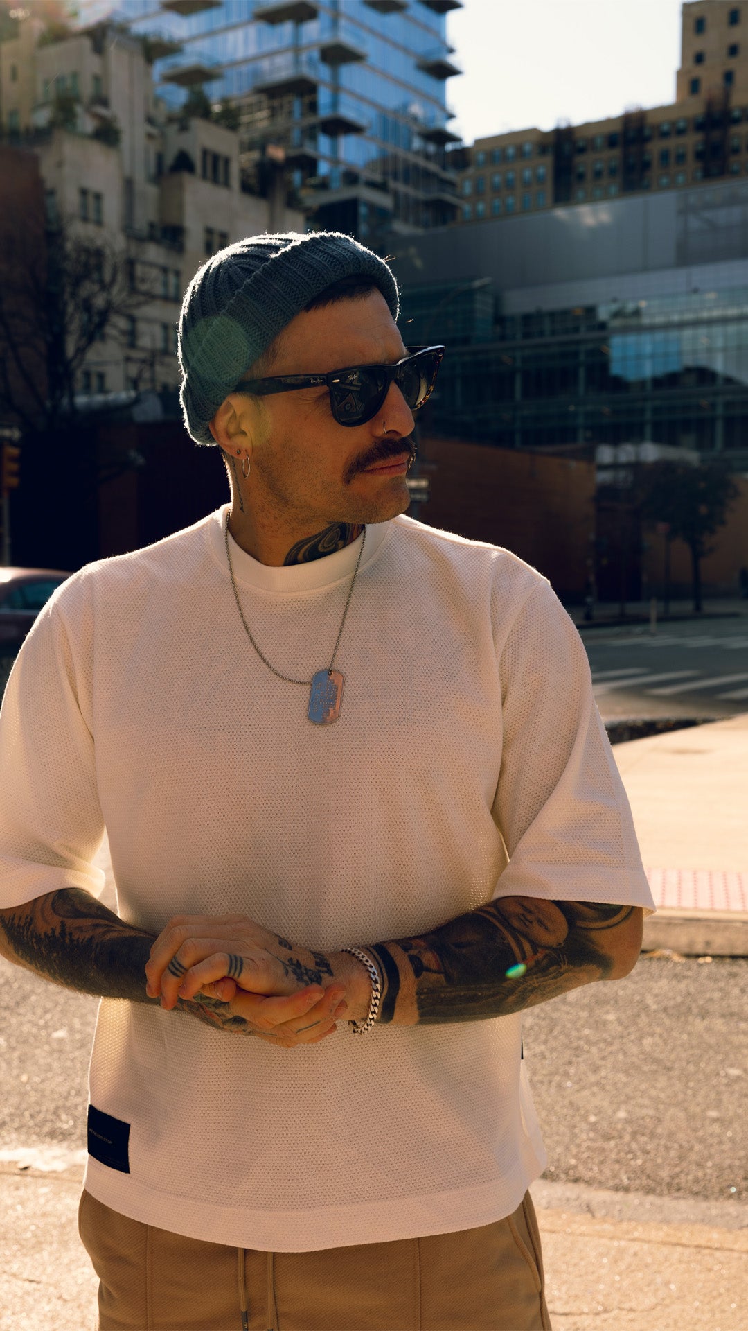 T shirt Box texturizada Blanco