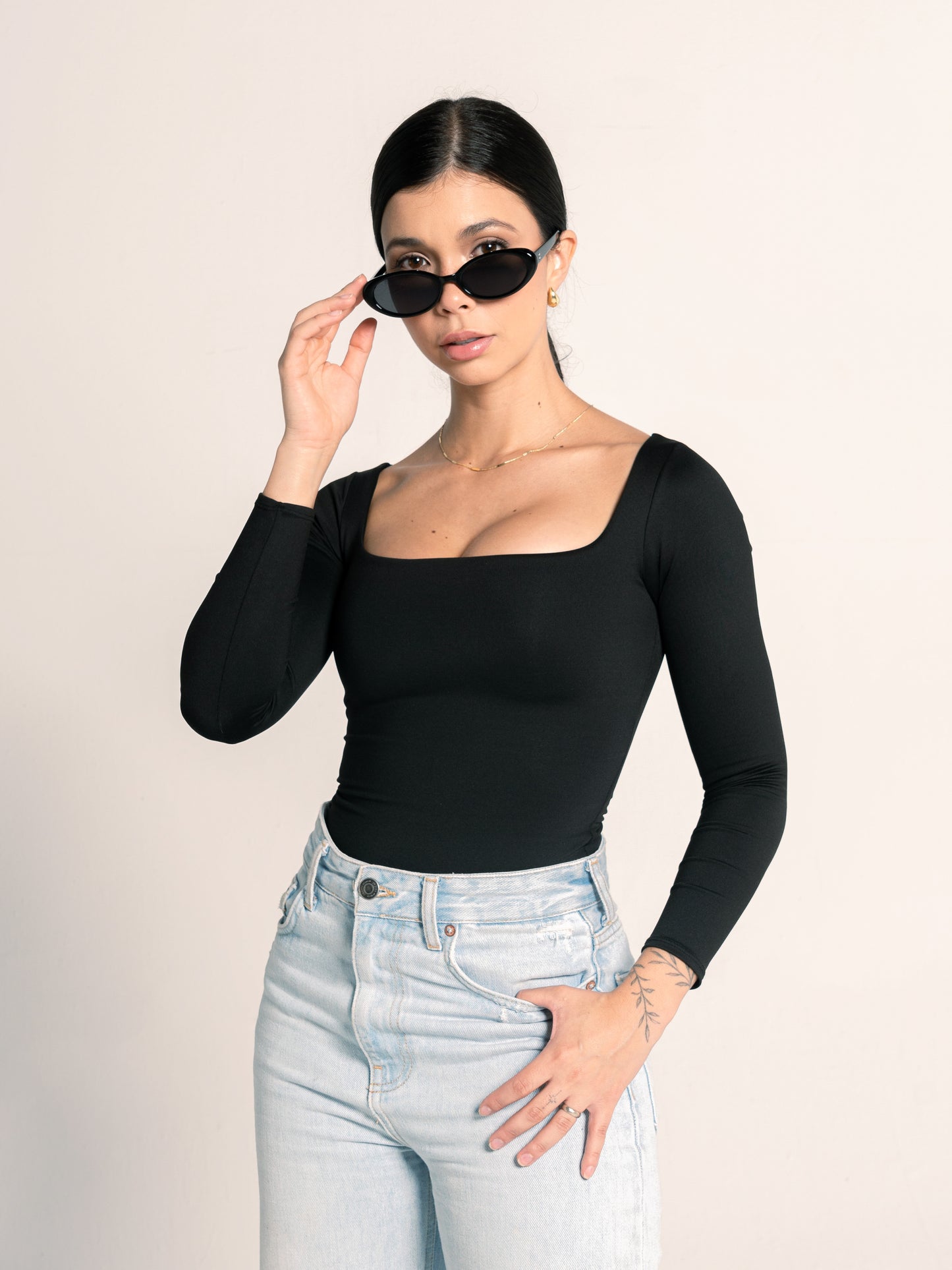 BodySuit Long Sleeve Negro