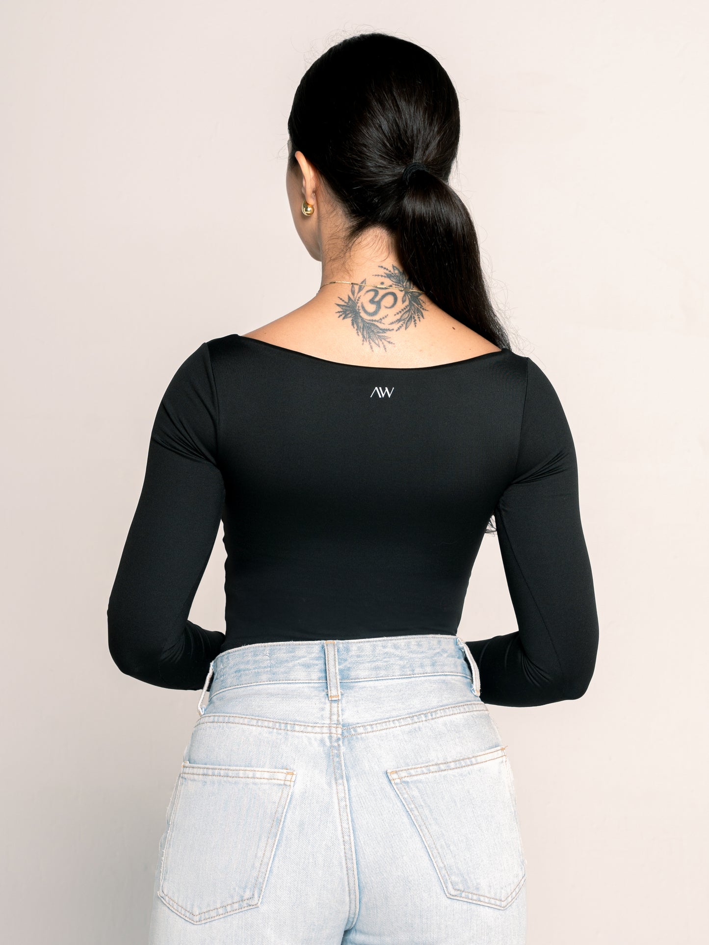 BodySuit Long Sleeve Negro