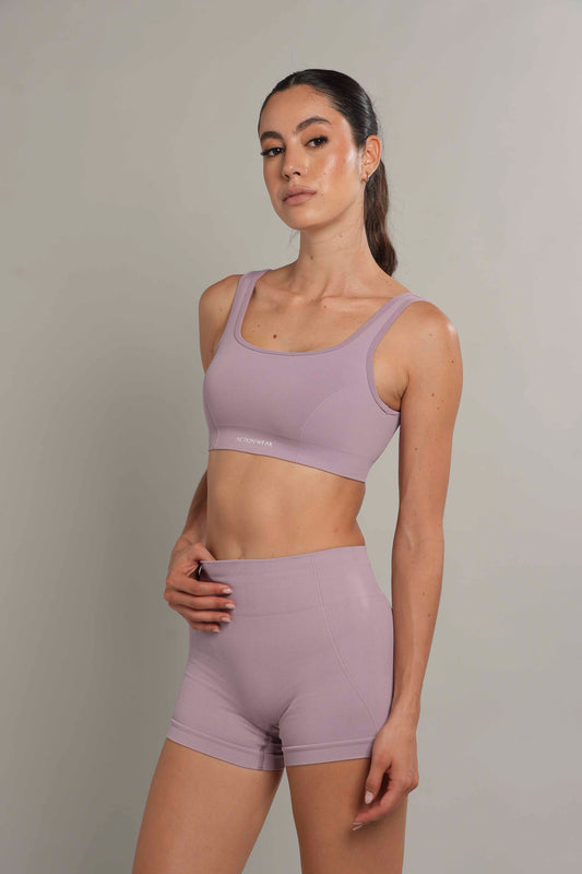 Square bra seamless Lila Oscuro