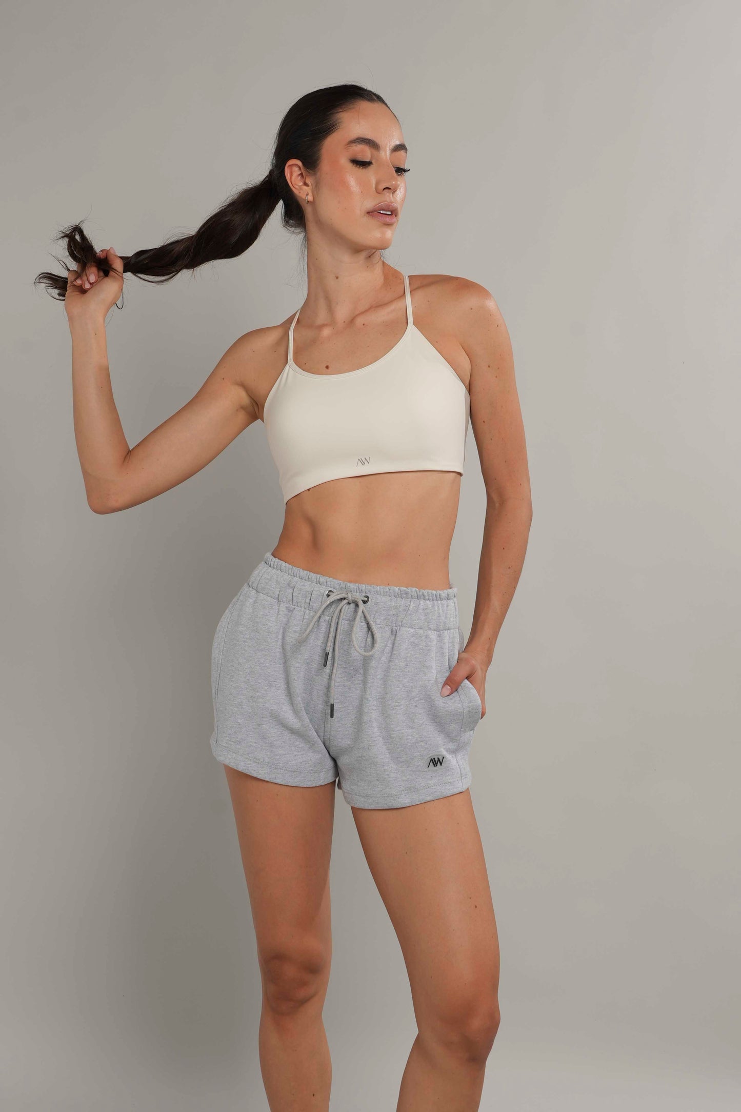 Basic short Women Gris