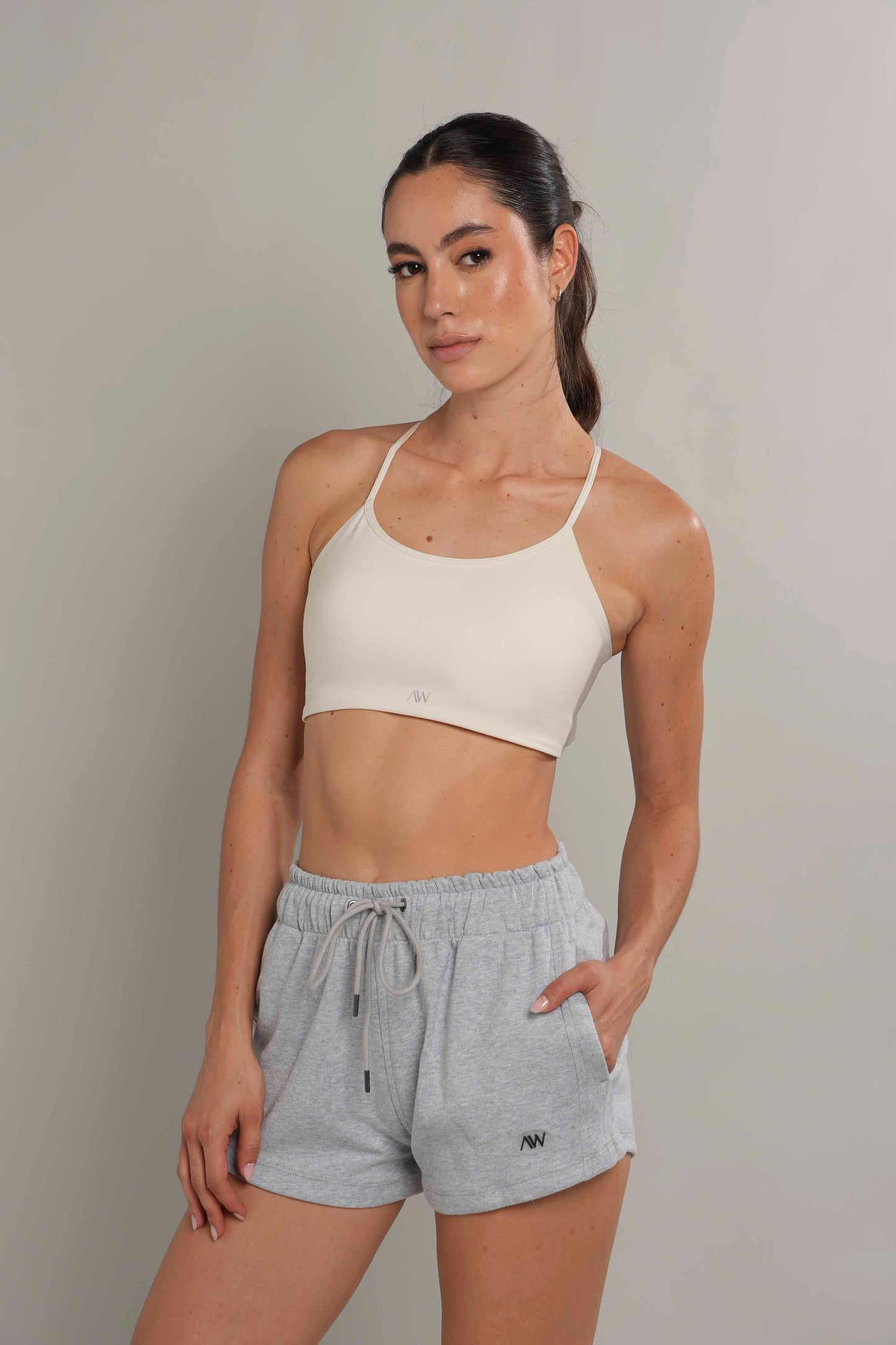 Basic short Women Gris