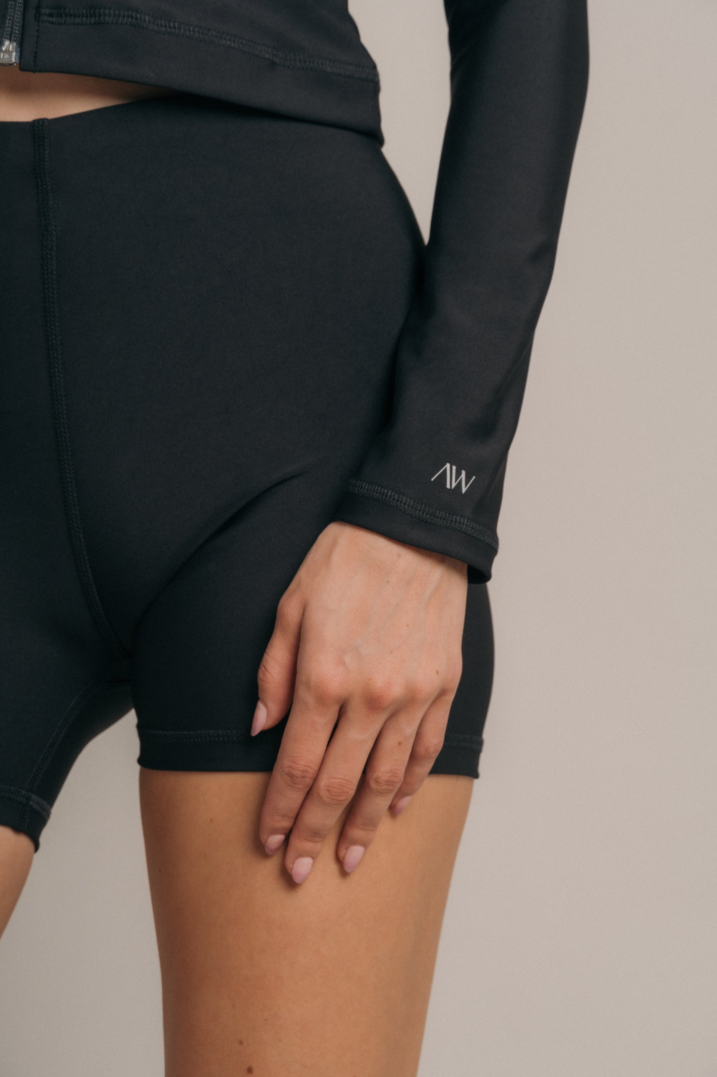 Crop jacket Negro