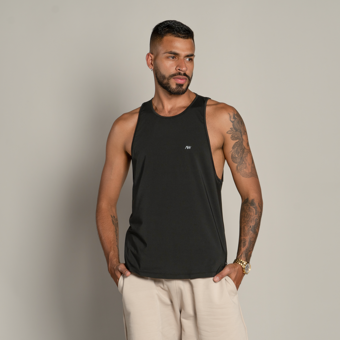 High Neck Tank Negra
