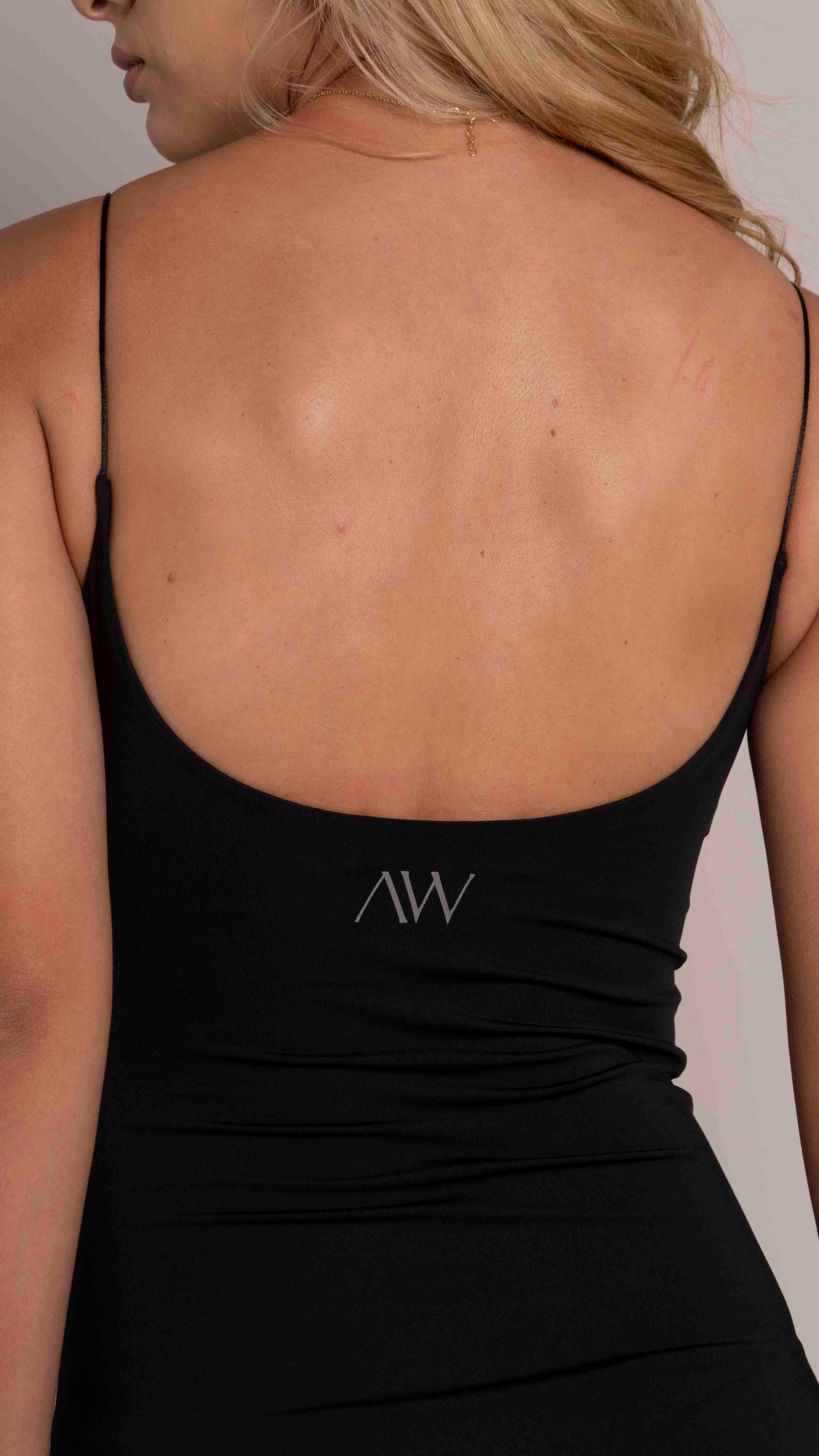 Slip Midi Dress Negro