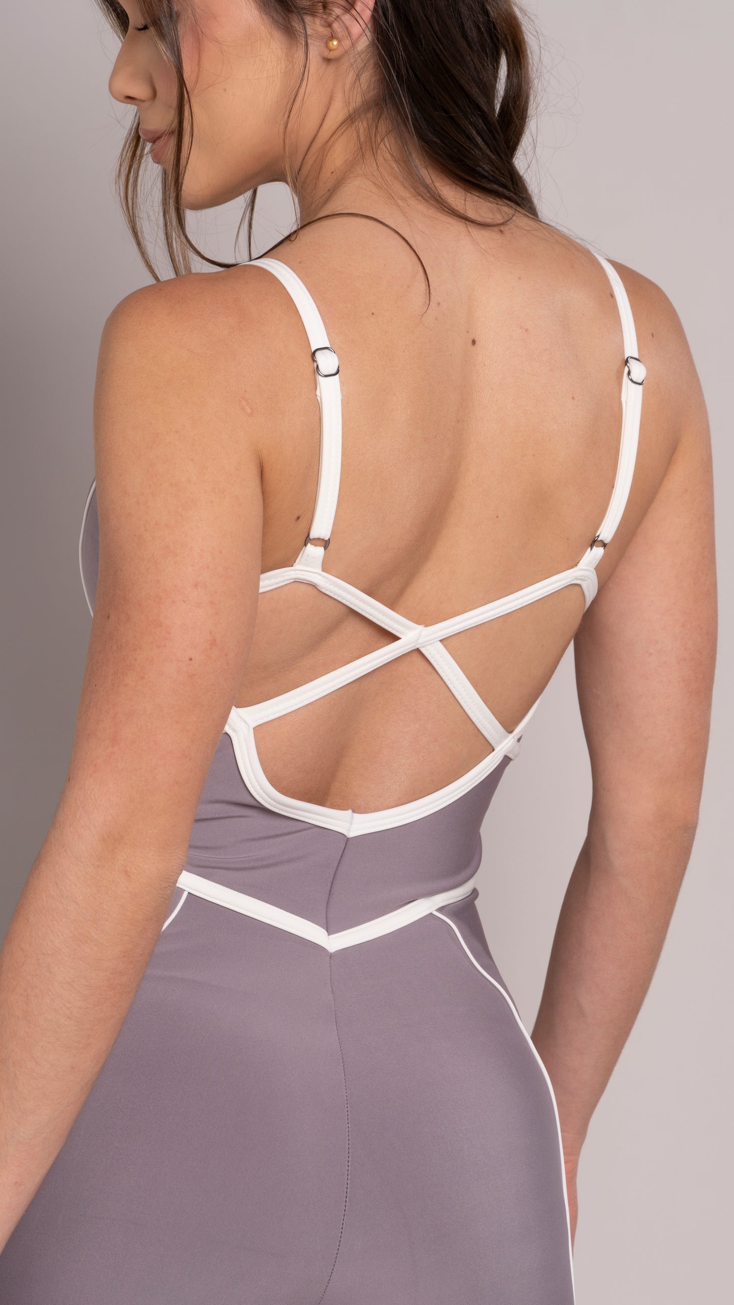 Street contrast jumpsuit Morado