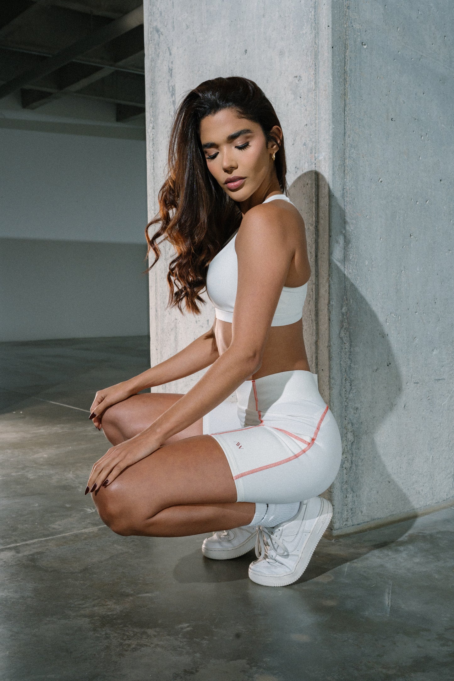 Contrast Pockets Biker Crudo