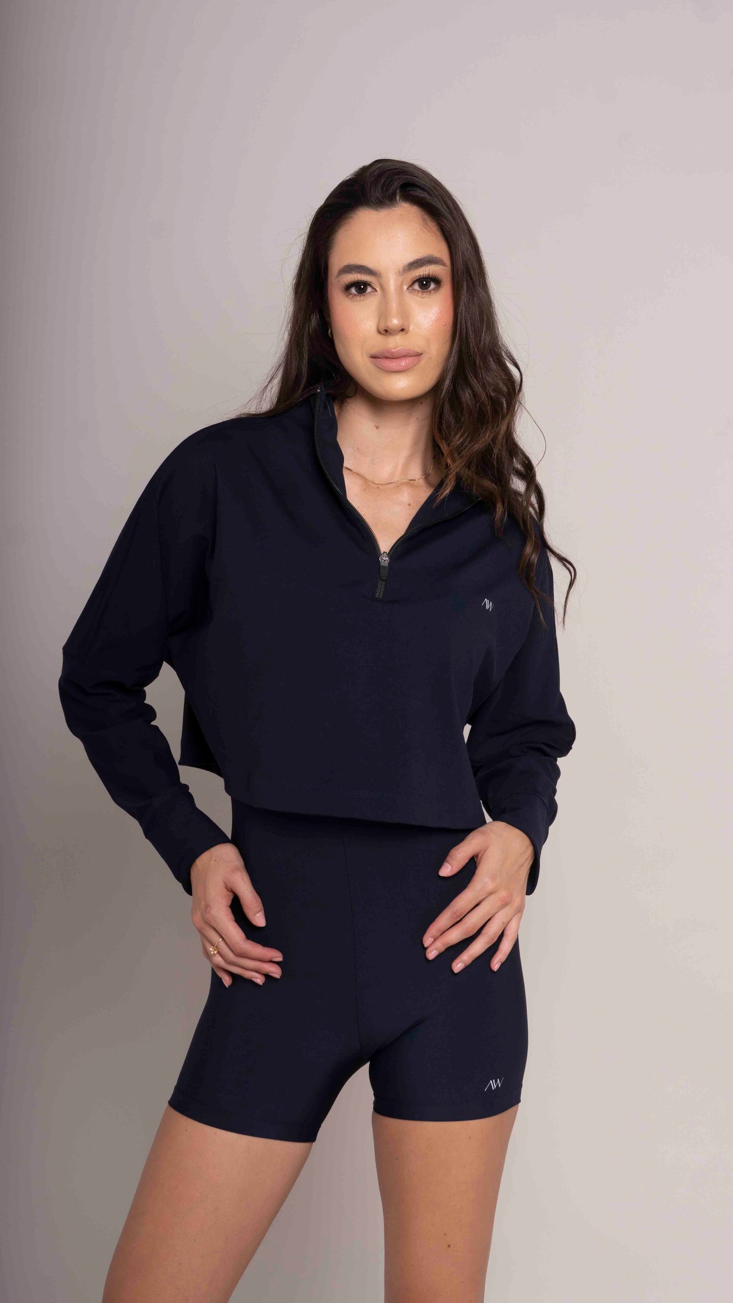 Overzised zip neck Navy
