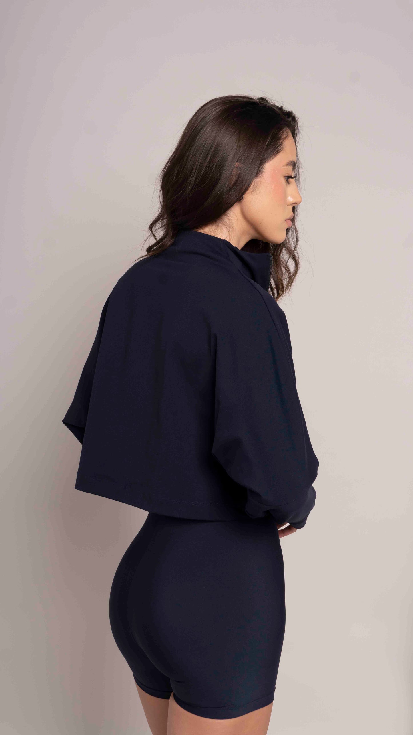 Overzised zip neck Navy