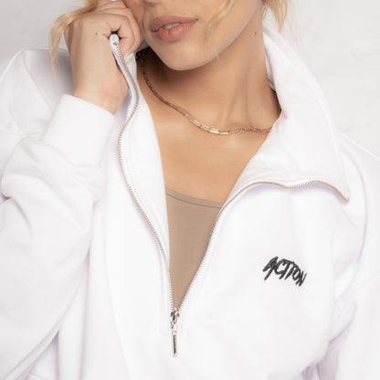 Hoodie Clasico 3/4 Blanco