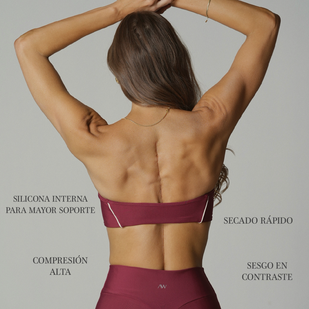 Contrast Strapless Merlot