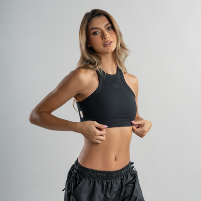 Rib Tank Top Negro