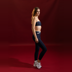 Contrast Leggings V Navy
