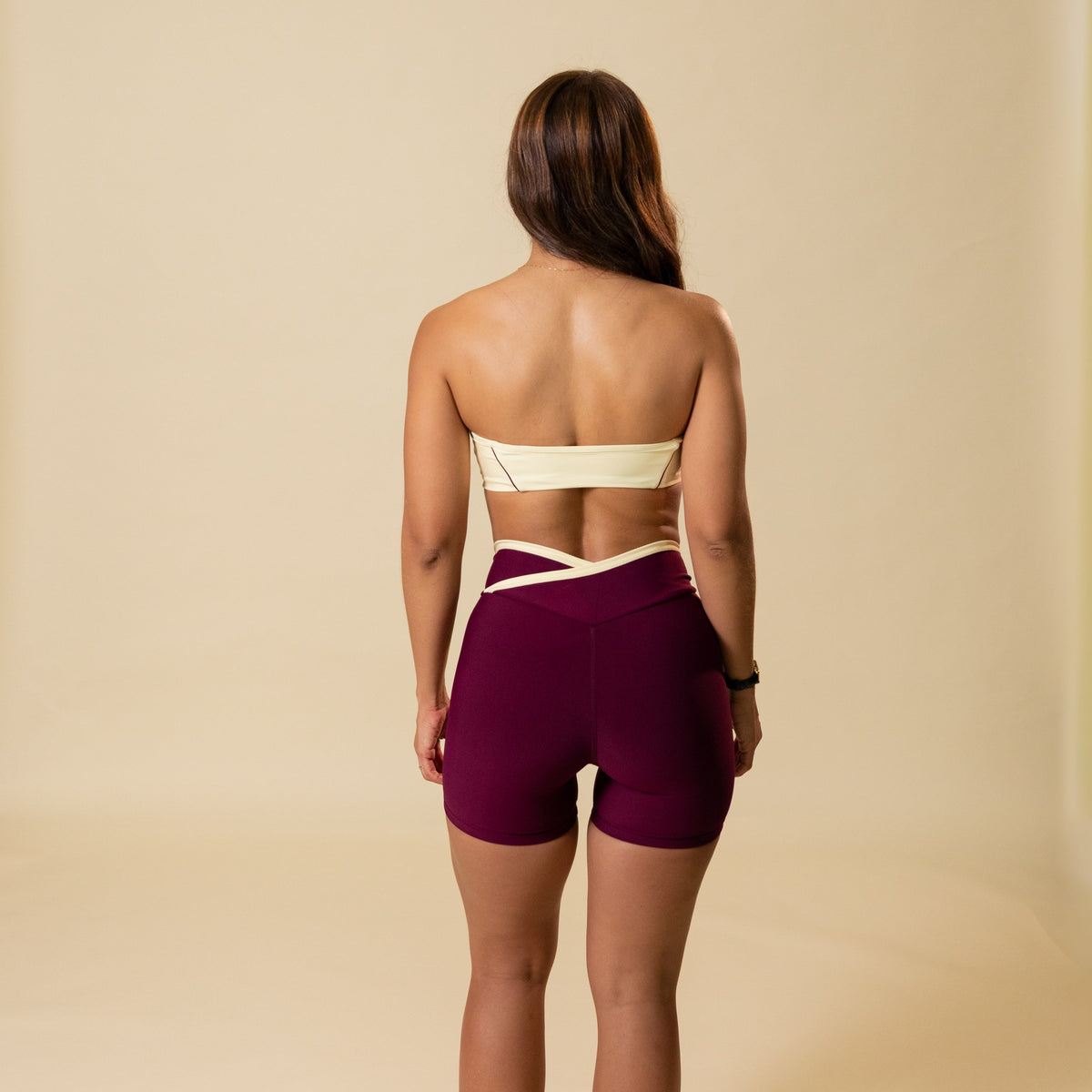 Contrast Biker V Burgundy