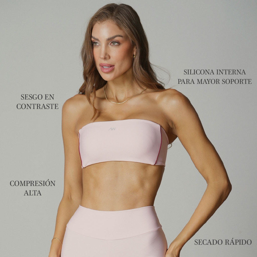 Contrast Strapless Blush
