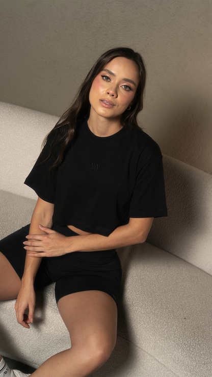 Classic Crop top AW Negro