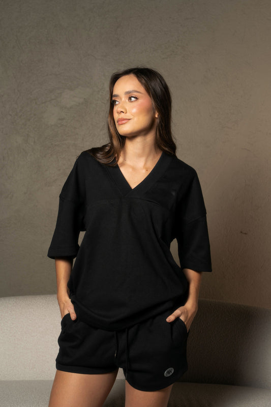 T-shirt overzisedWomen Negro