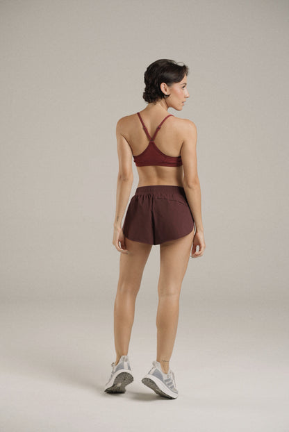 V neck bra sens Deep Red