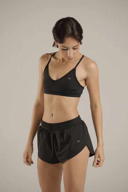 V neck bra sens Negro