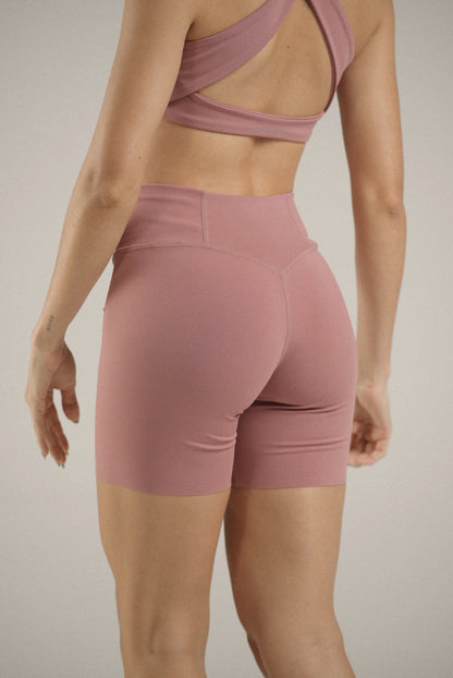 Twist High waist Biker Toulose Rose