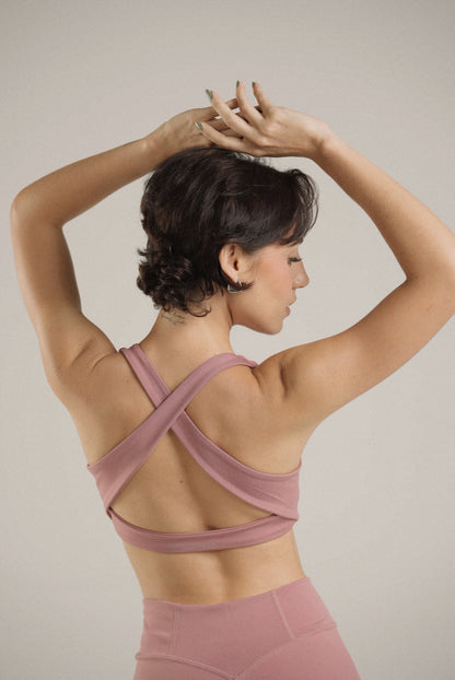 Twist sport bra Toulose Rose