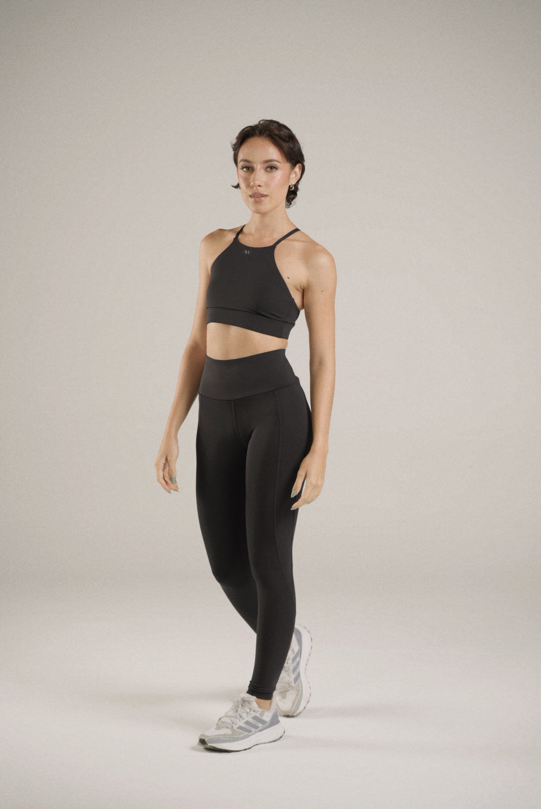 Twist halter sport bra Negro