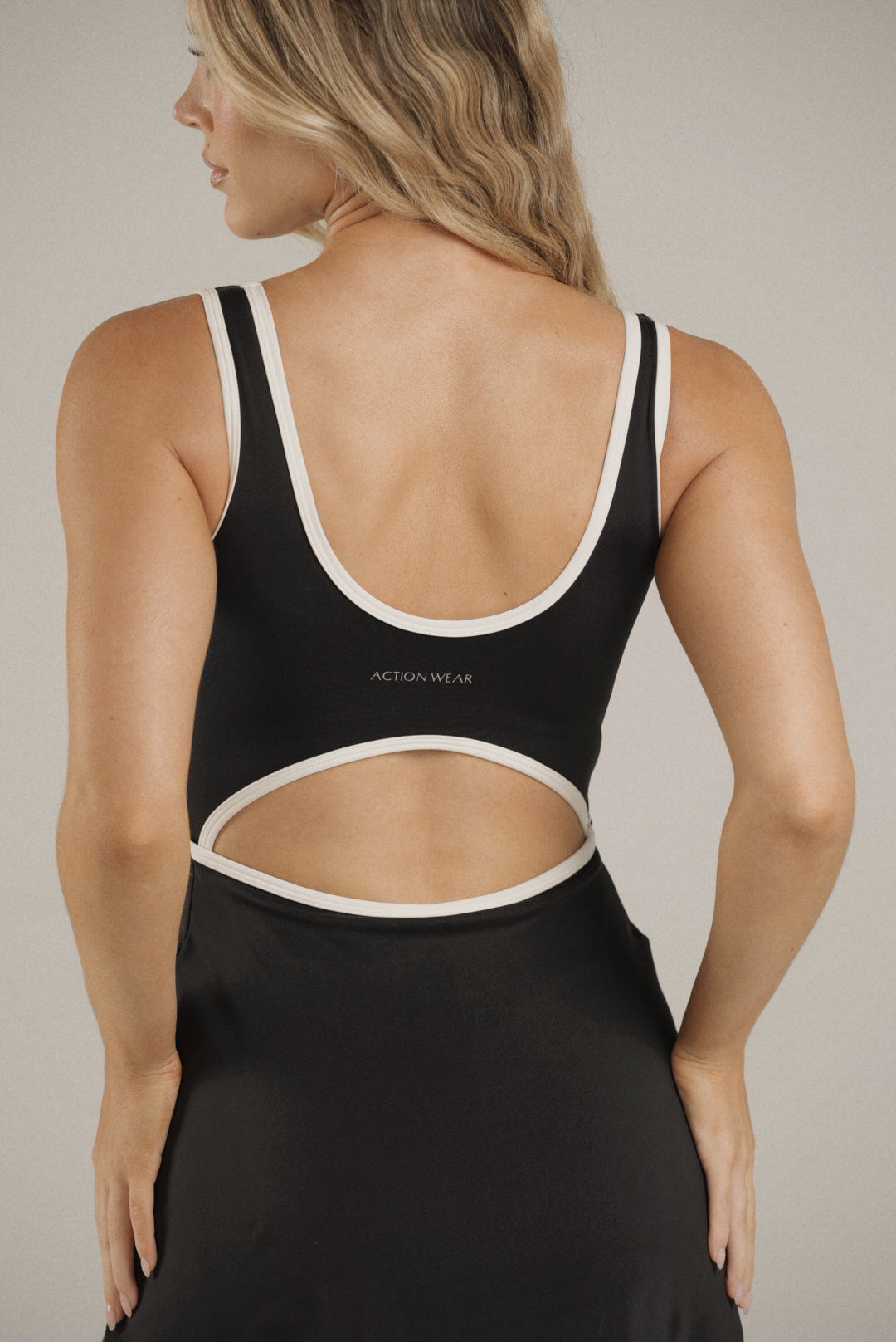 Contrast Dress Negro