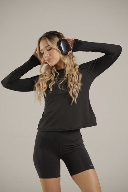 Long sleeve Women Negro