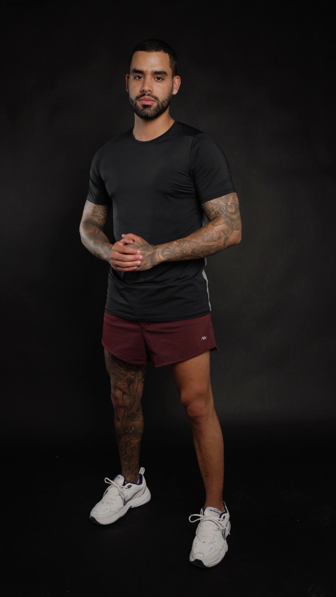 Crimson men short sleeve t shirt Negro