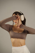 Long Sleeve Crop Cocoa Glow