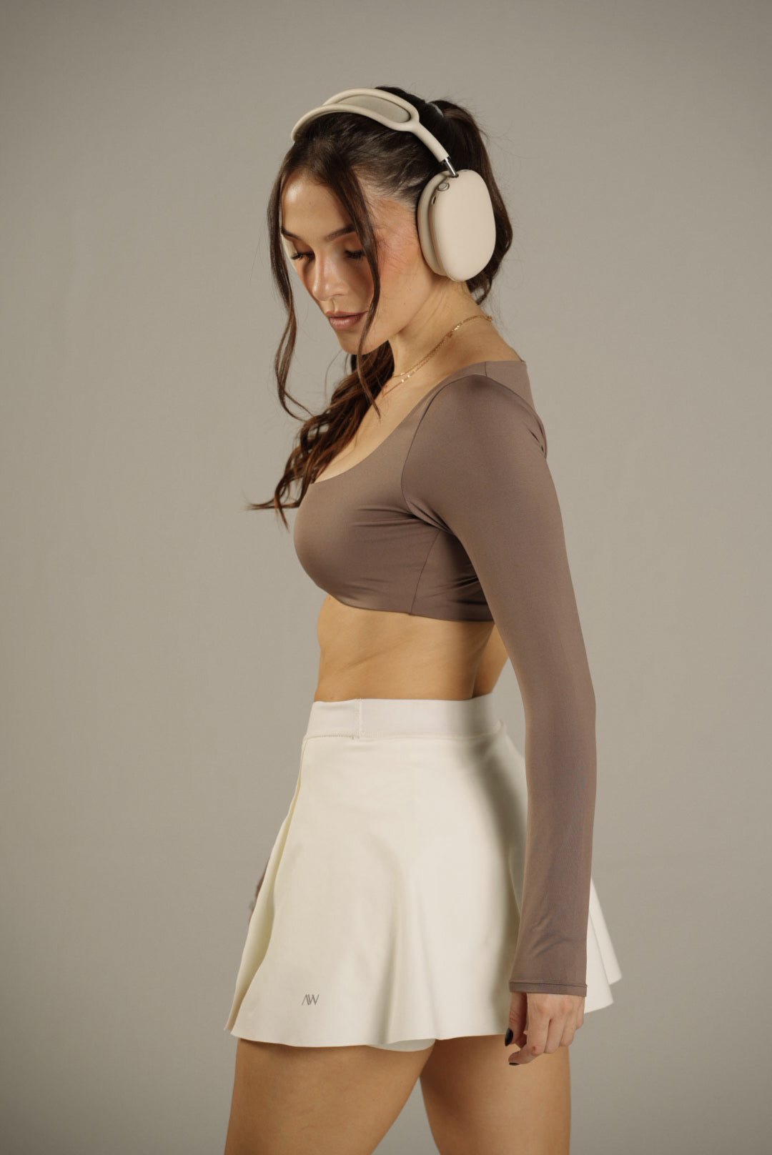Long Sleeve Crop Cocoa Glow