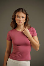 Slim Performance Tee Deep Rosa