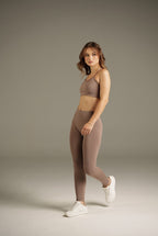 Contrast Strappy sport Bra Cocoa Glow