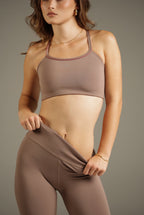 Contrast Strappy sport Bra Cocoa Glow