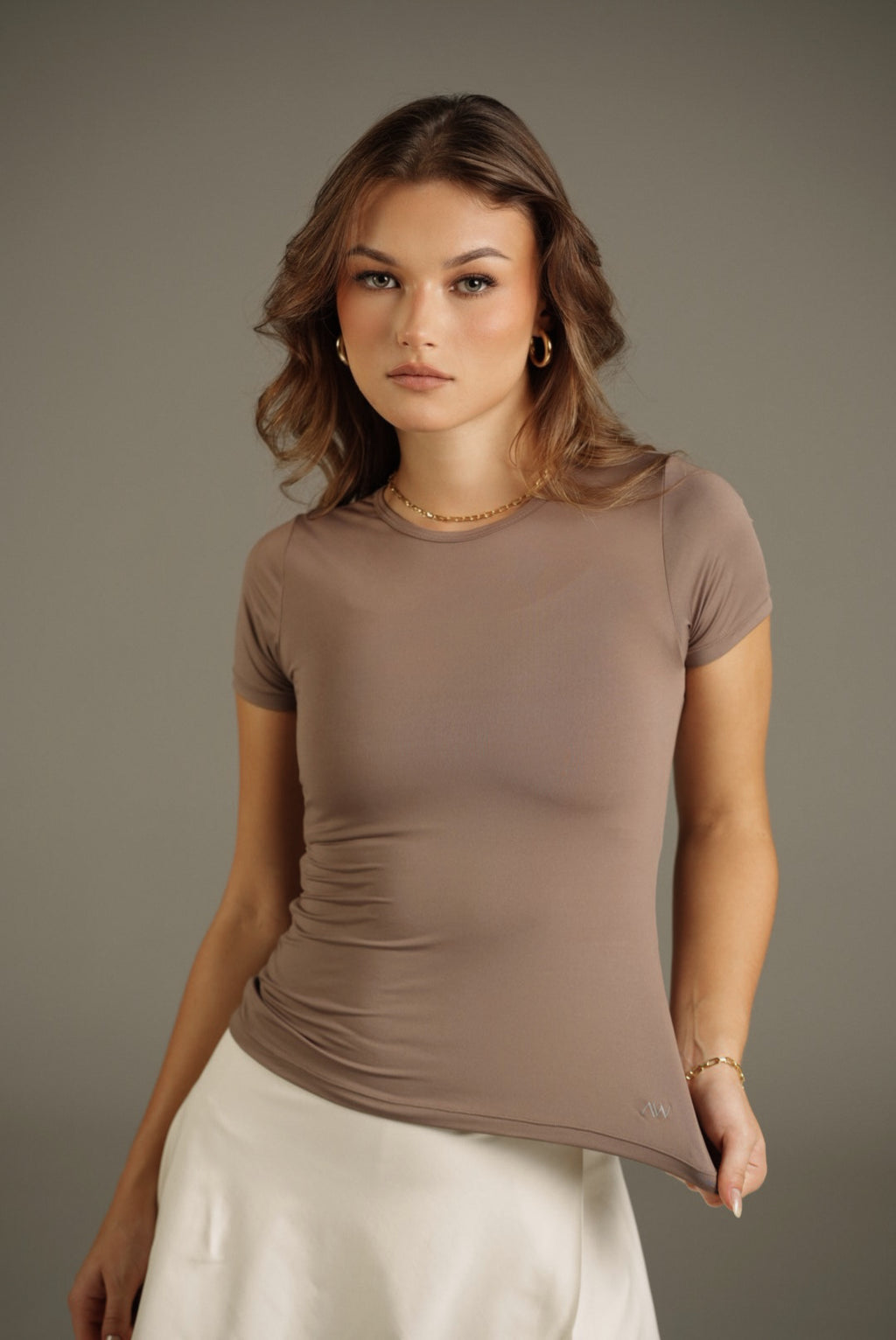 Slim Performance Tee Cocoa Glow