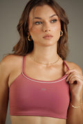 Contrast Strappy sport Bra Deep Rosa