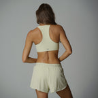Racer Zip Sport Bra Lime Mist