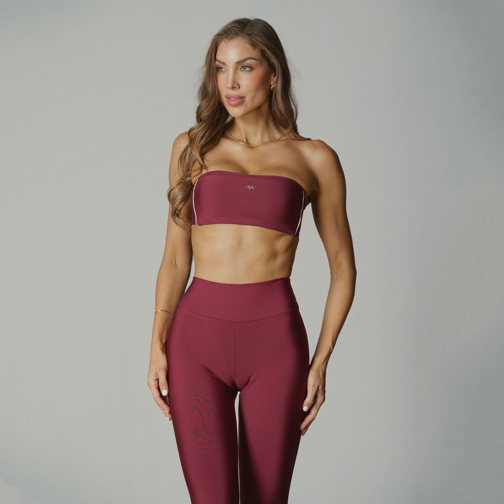 Contrast Strapless Merlot
