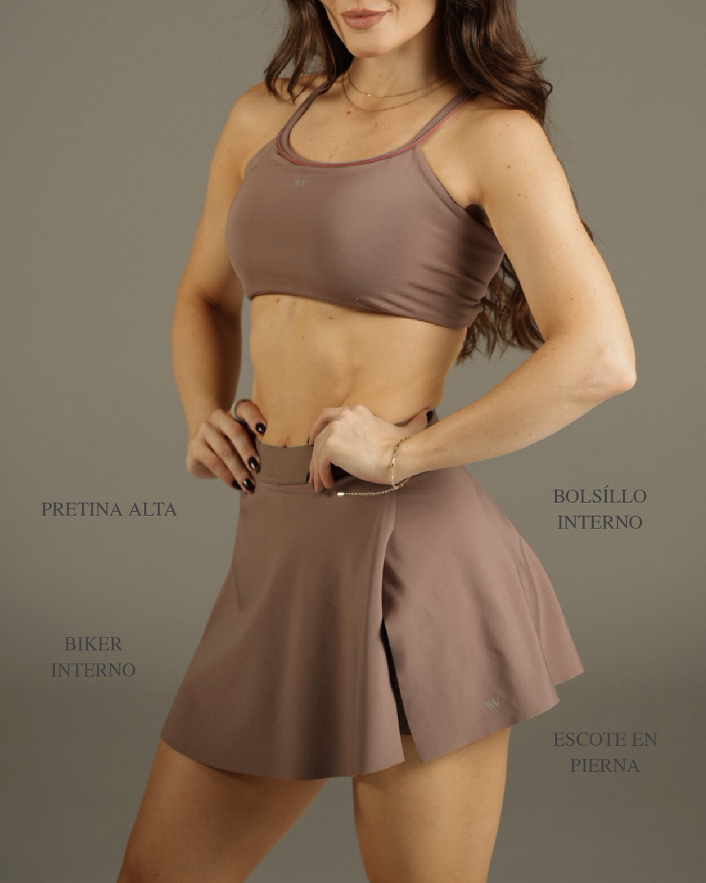 Sleek Skirt Cocoa Glow