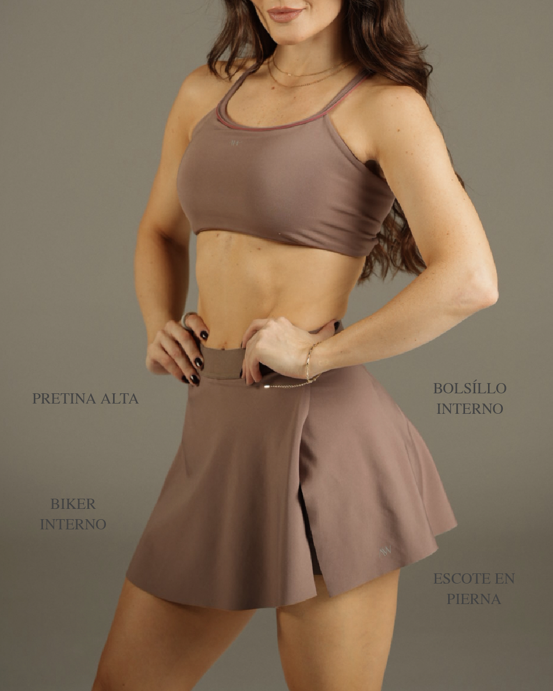 Sleek Skirt Cocoa Glow