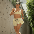 V Neck sport Bra Lime Mist
