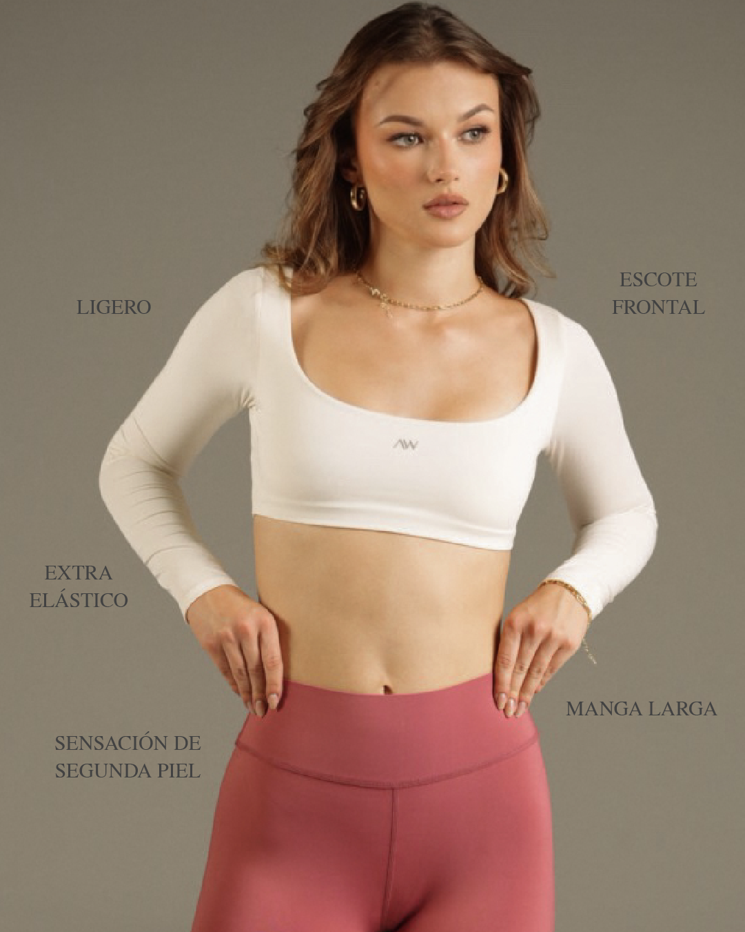 Long Sleeve Crop Crudo