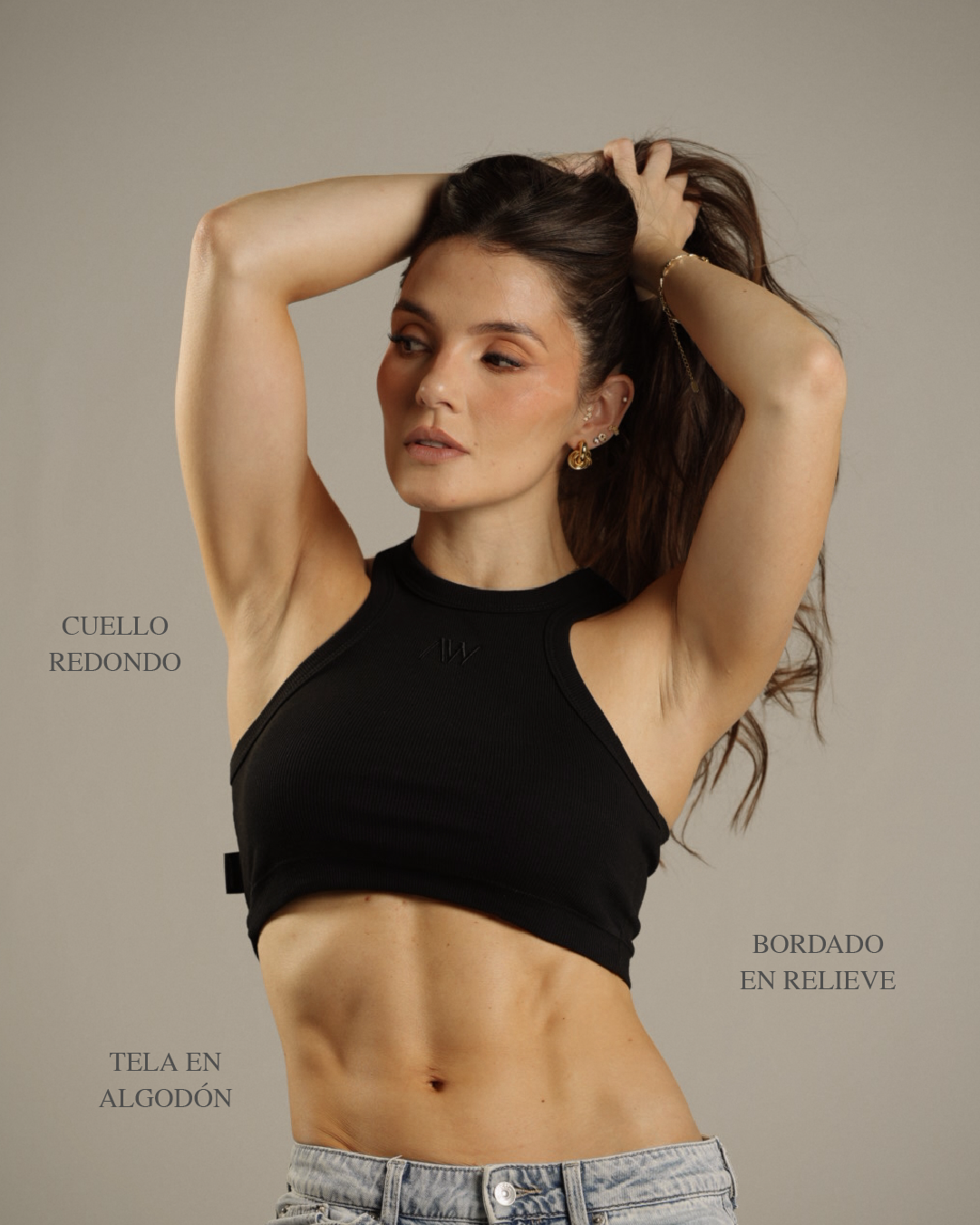 Rib Tank Top Negro