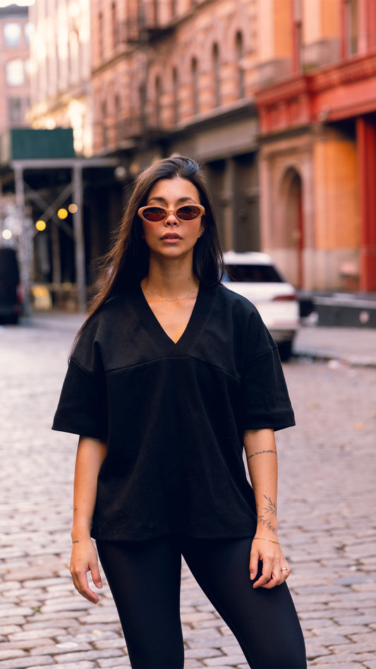 T-shirt overzisedWomen Negro