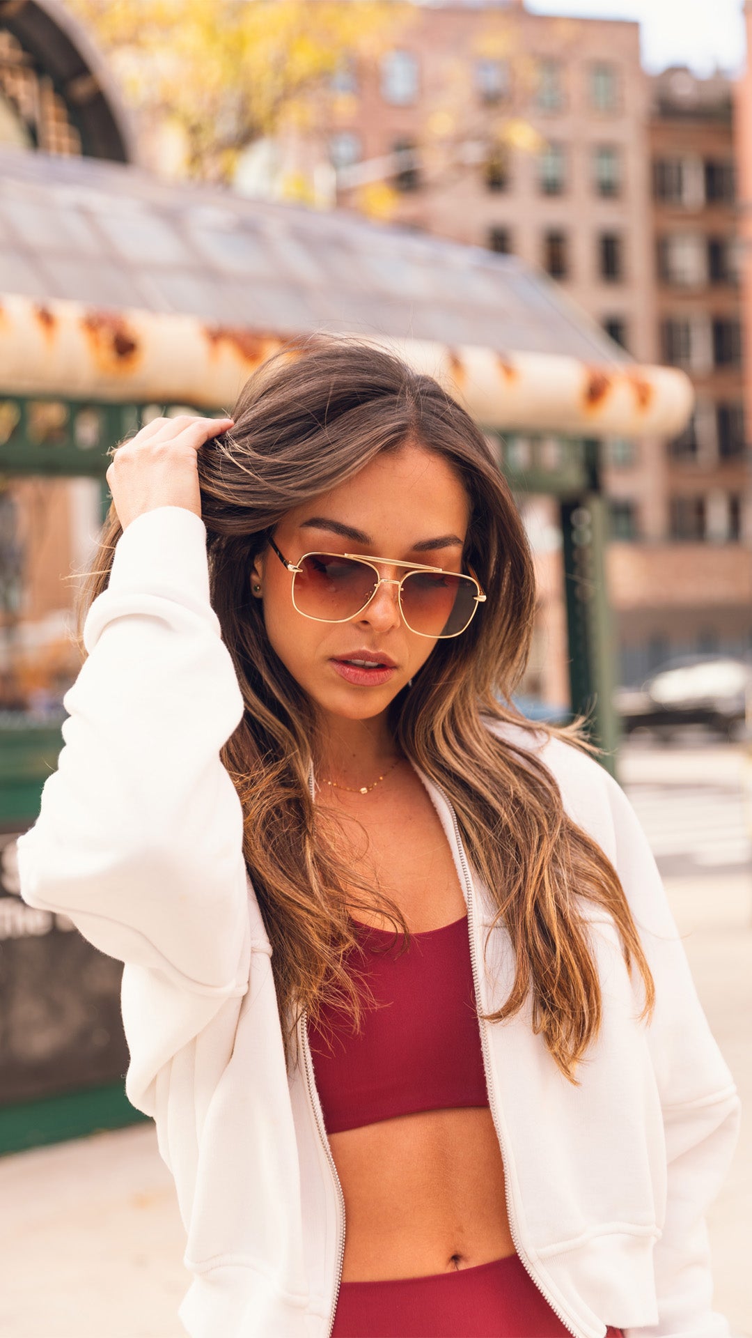 Aviator sunglasses Sunset Glow